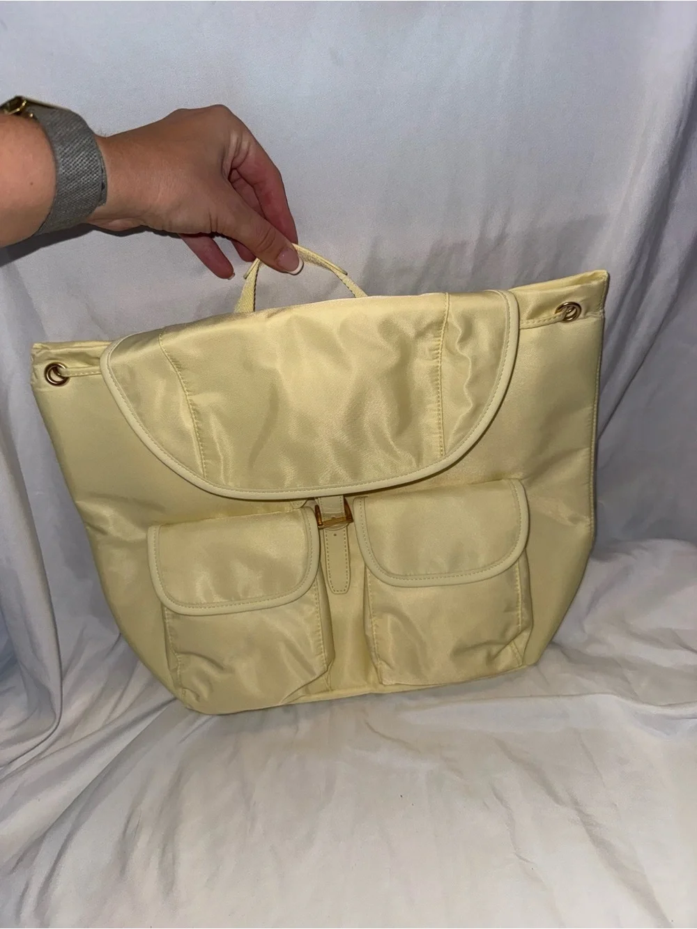 Year of Ours x FabFitFun Backpack | Womens Butter Yellow Backpack NWT